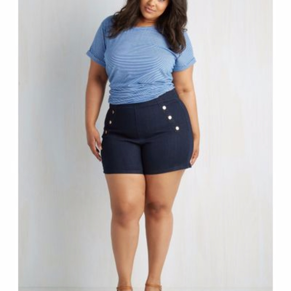Angry Rabbit Denim High Waisted Shorts Modcloth